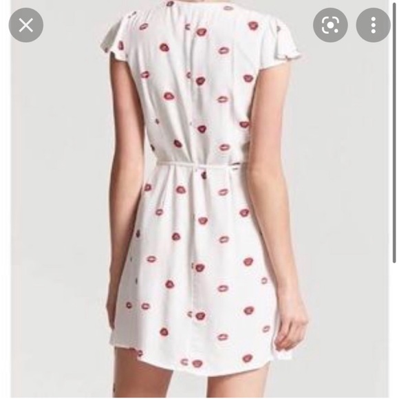 Lip print wrap dress - Picture 3 of 12